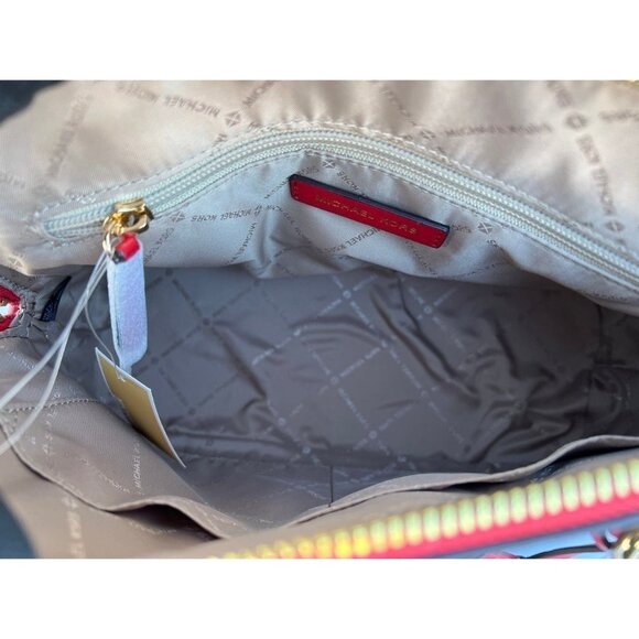 Michael Kors dome satchel purse jet set medium MK signature flame - Picture 8 of 11